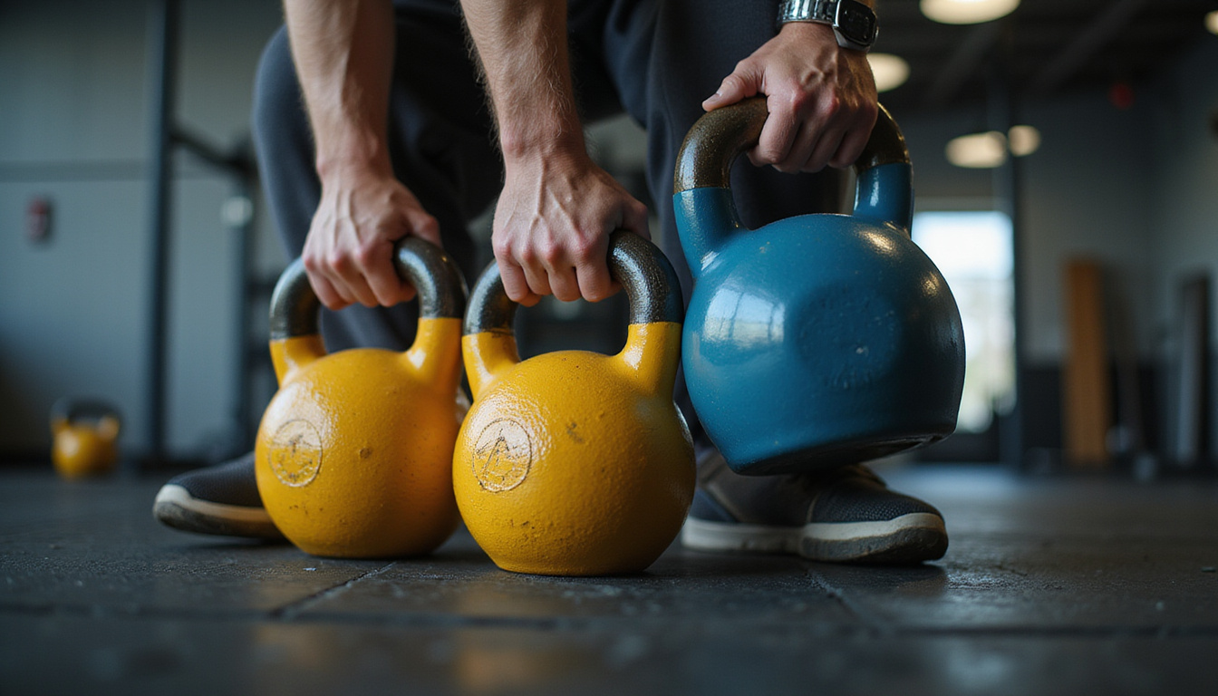  Athlete performing heavy farmer