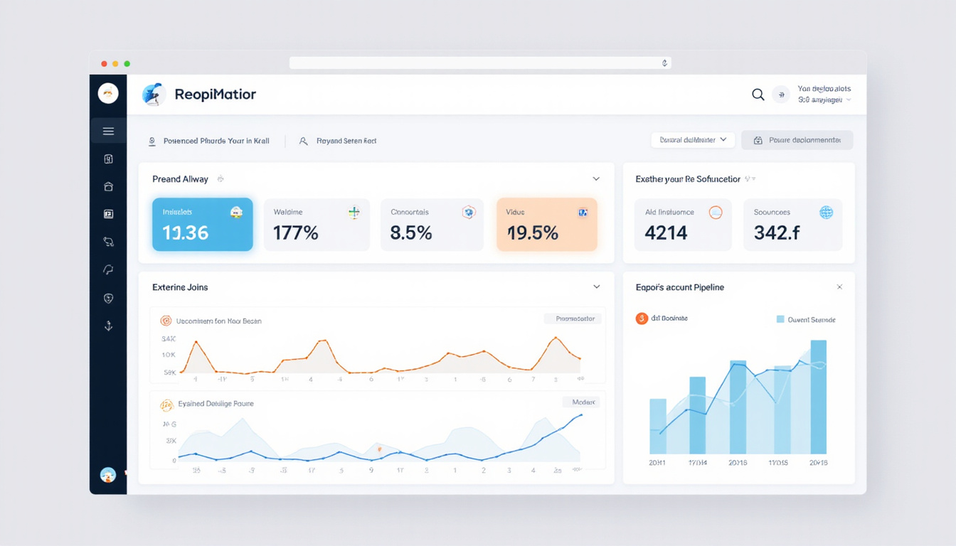  minimalist UI dashboard showing automated deployment pipeline checklist progress bars and cloud icons