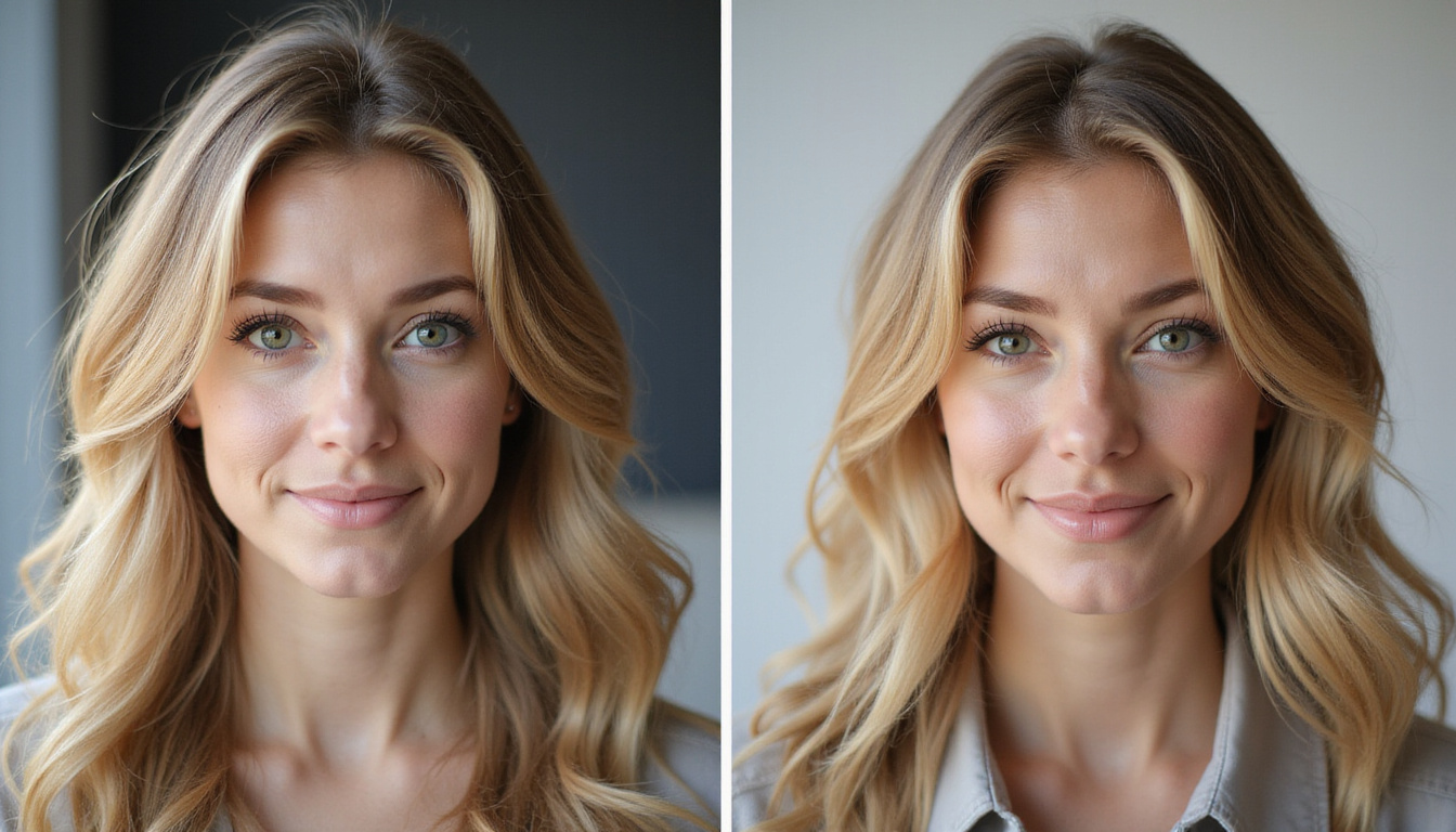  Before-and-after transformation showing fuller hair, glowing confidence, natural light, diverse patients