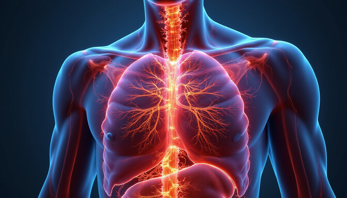 Cutaway anatomy of muscle fibers burning fat, proteins acting like shield, vibrant neon highlights