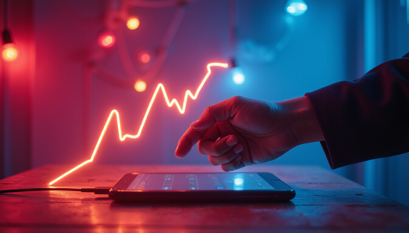  Rapid conversion: phone call morphing into handshake and upward customer graph, vibrant cinematic lighting