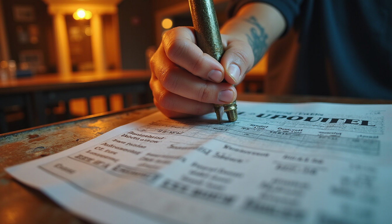 Close-up of hand stamping