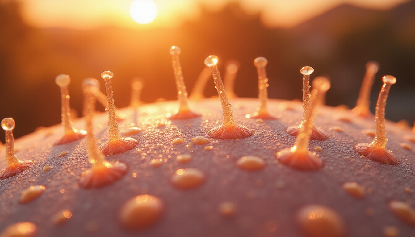  Macro time-lapse of follicle implantation to dense hair, warm natural lighting, ultra-realistic