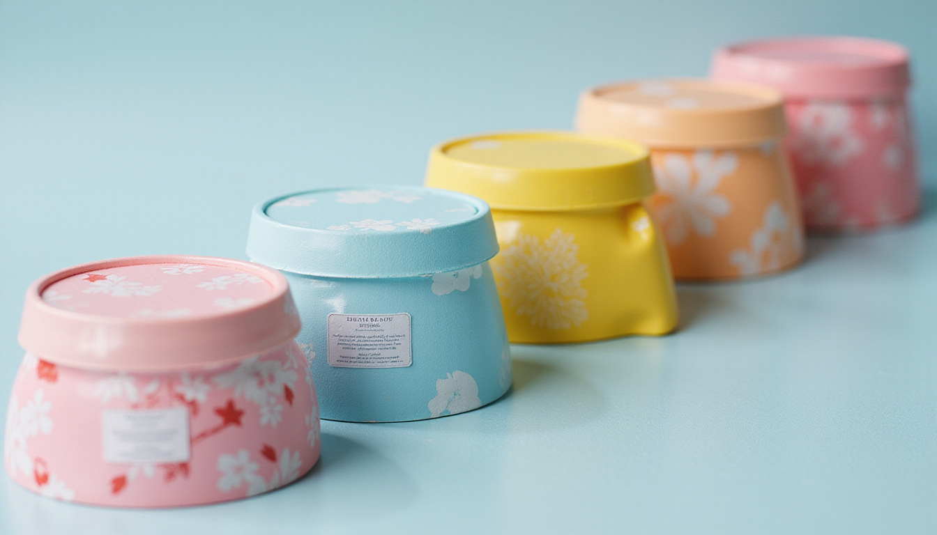  High-detail brand packaging lineup showing consistent vibrant spot colors, colorimeter operator, precise registration