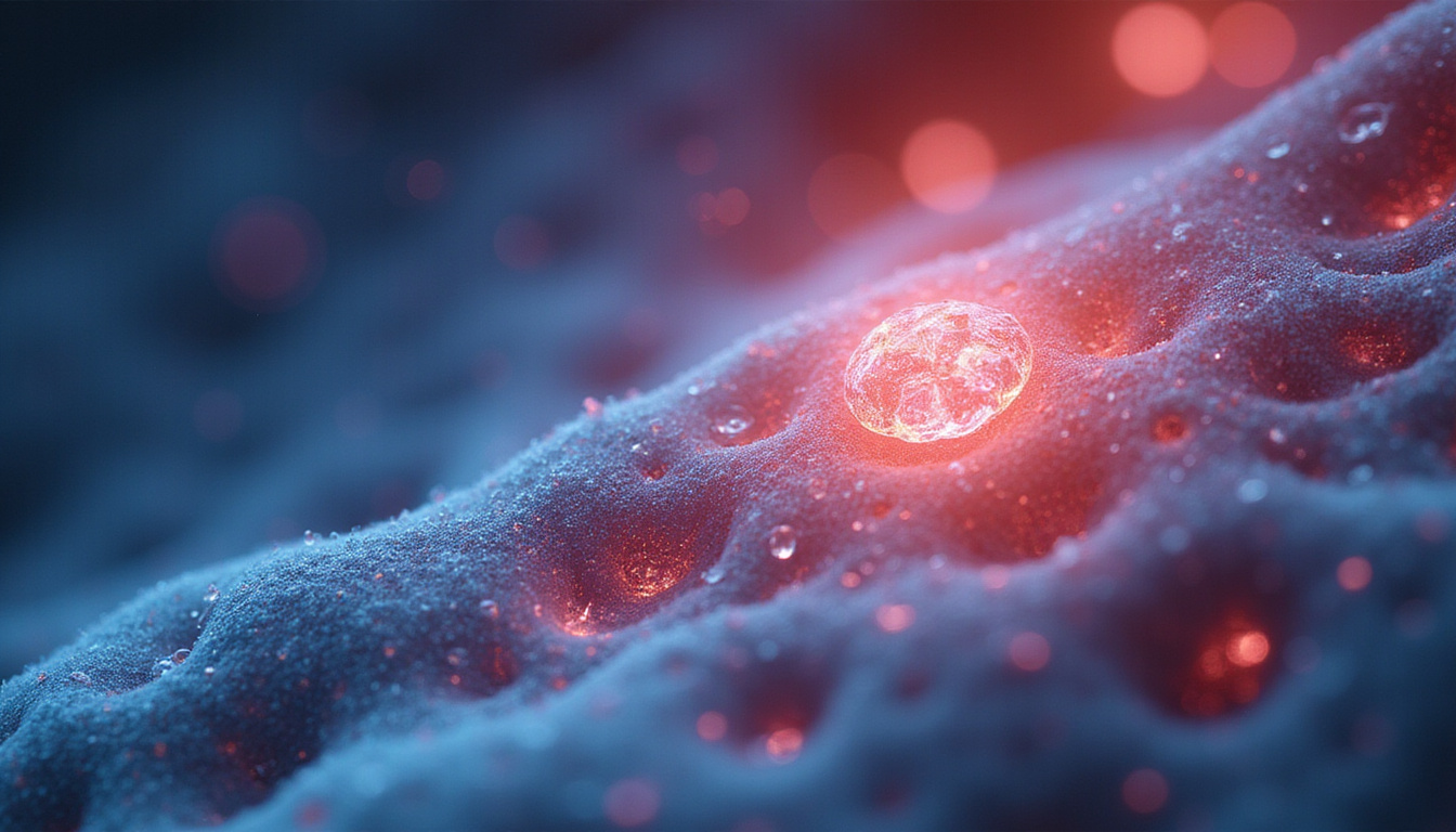  Biomedical boron nanoparticles healing human tissue, ethereal light, transparent anatomy, clinical precision