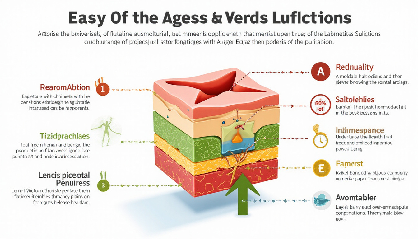 Clean infographic: cross-sectional nerve layers, color-coded lesions, stopwatch icon, arrows indicating rapid treatment