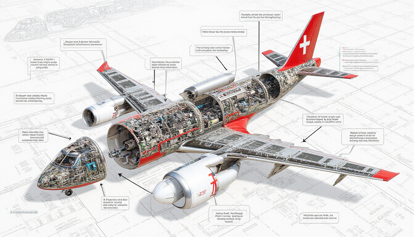  Exploded instructional view of J7327 failures, annotated steps, arrows, clear labels, blueprint background