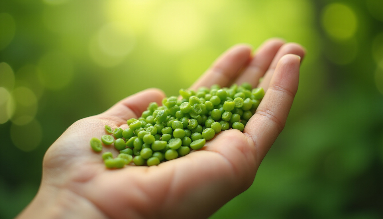  Close-up celery seeds spilling across palm, inflamed joint silhouette cooling under soothing green glow