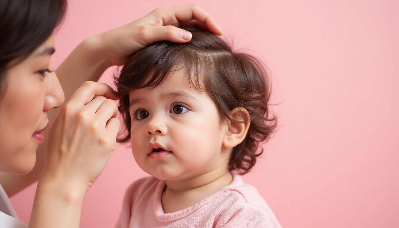  Photorealistic close-up of stylist sculpting baby hairs, delicate feminine hairline, calming pastel background