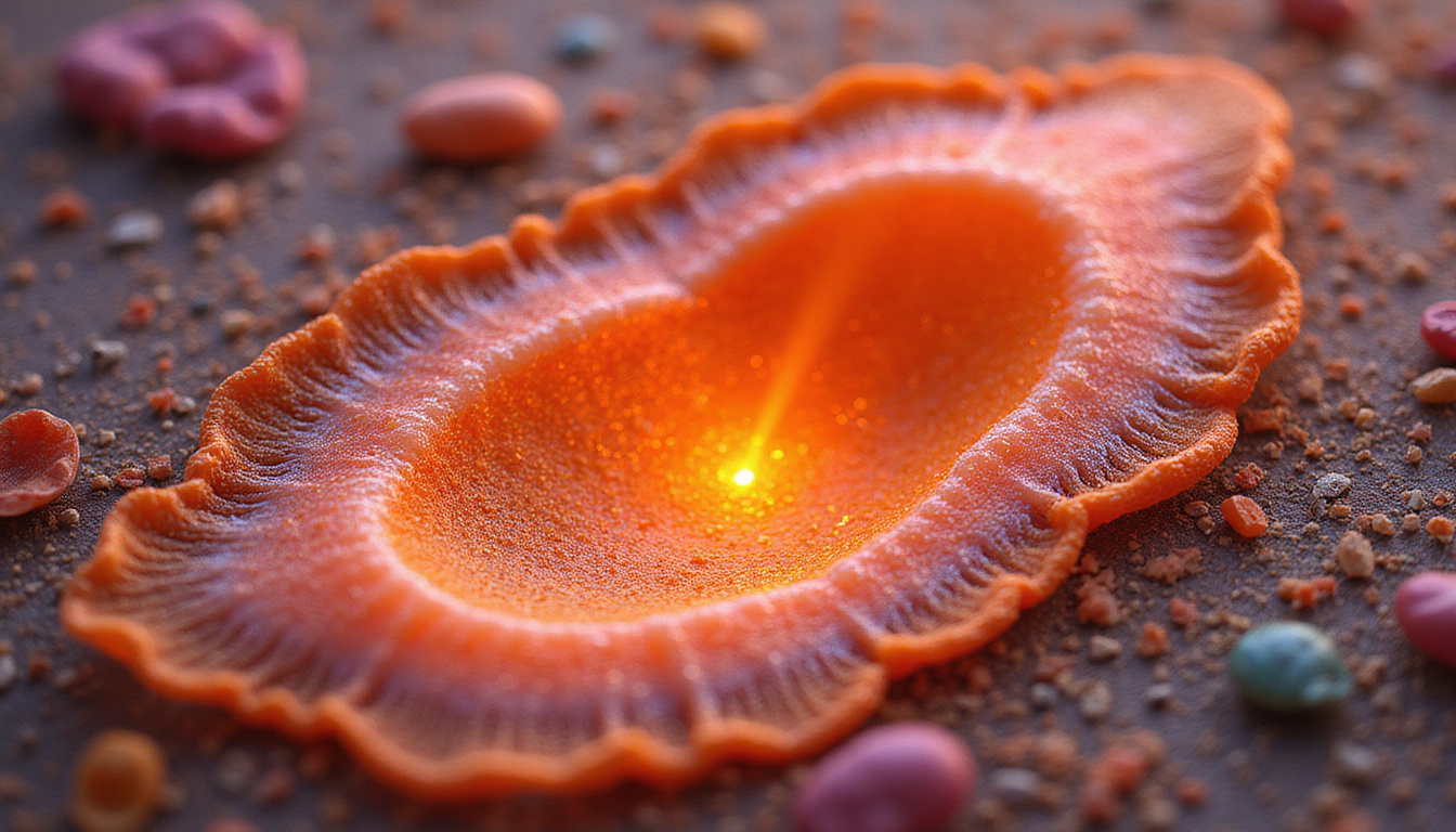  Macro cross-section hair follicle infused with botanical phytoestrogen, glowing cellular repair