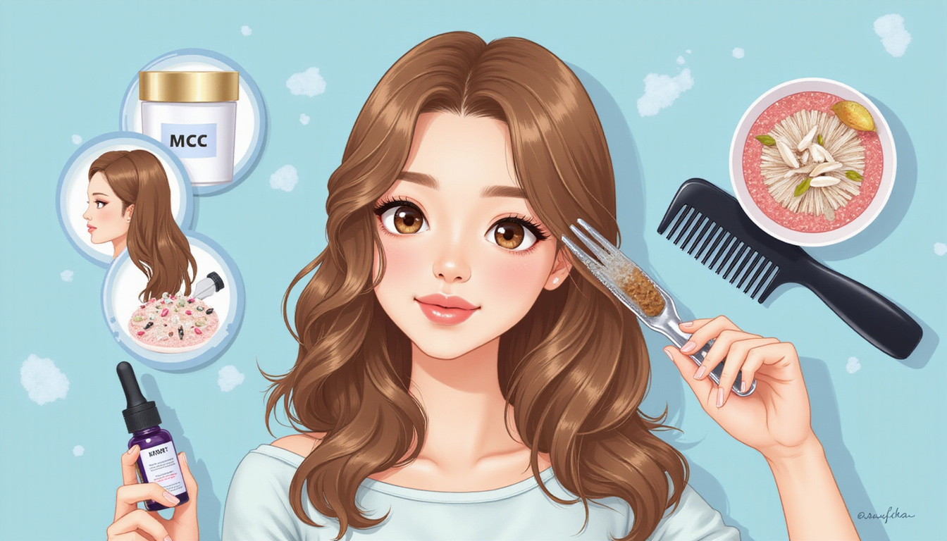  Before HRT haircare kit: restorative serum, wide-tooth comb, nutritional supplements, microscope view of follicles