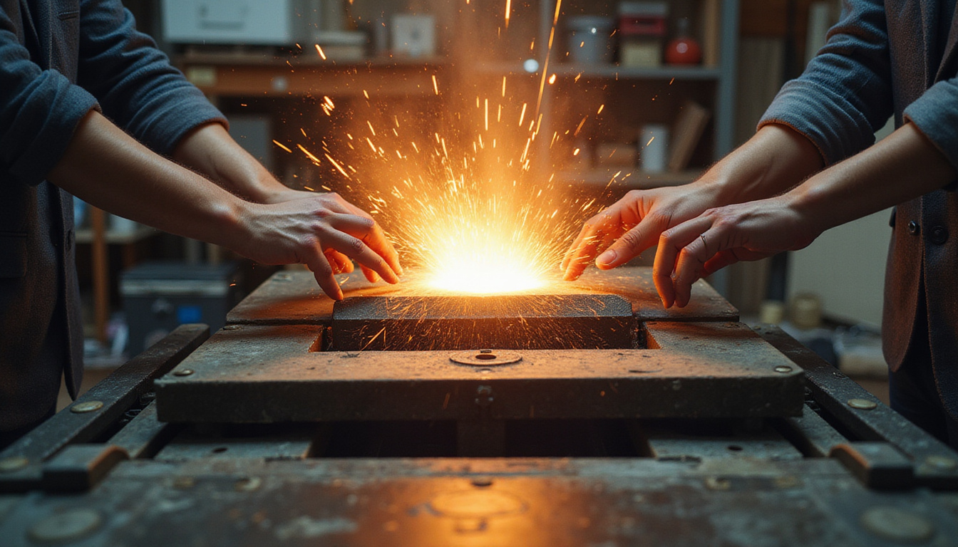  Vintage printing press and designer hands aligning lenses, viral social media posts exploding, cinematic lighting