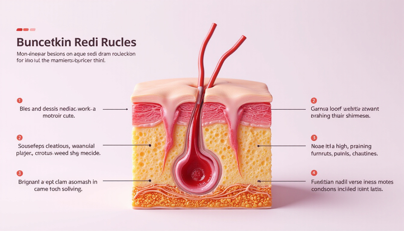 Medical infographic: transparent skin cross-section under suction cups showing blood flow, mild bruising warning
