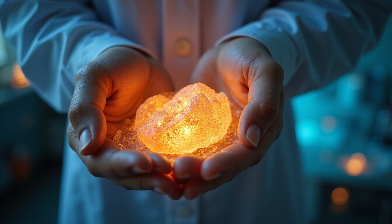  Scientist releasing luminous mesenchymal stem cells into bloodstream, cells knitting damaged tissue, golden hope
