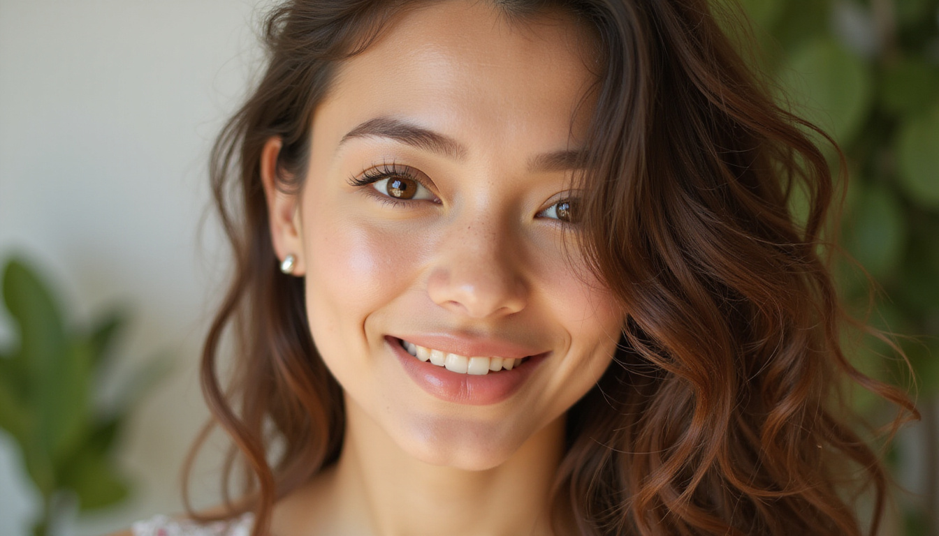  Close-up of healthy hair regrowth, soft lighting, botanical treatments, vitamins, calm hopeful expression