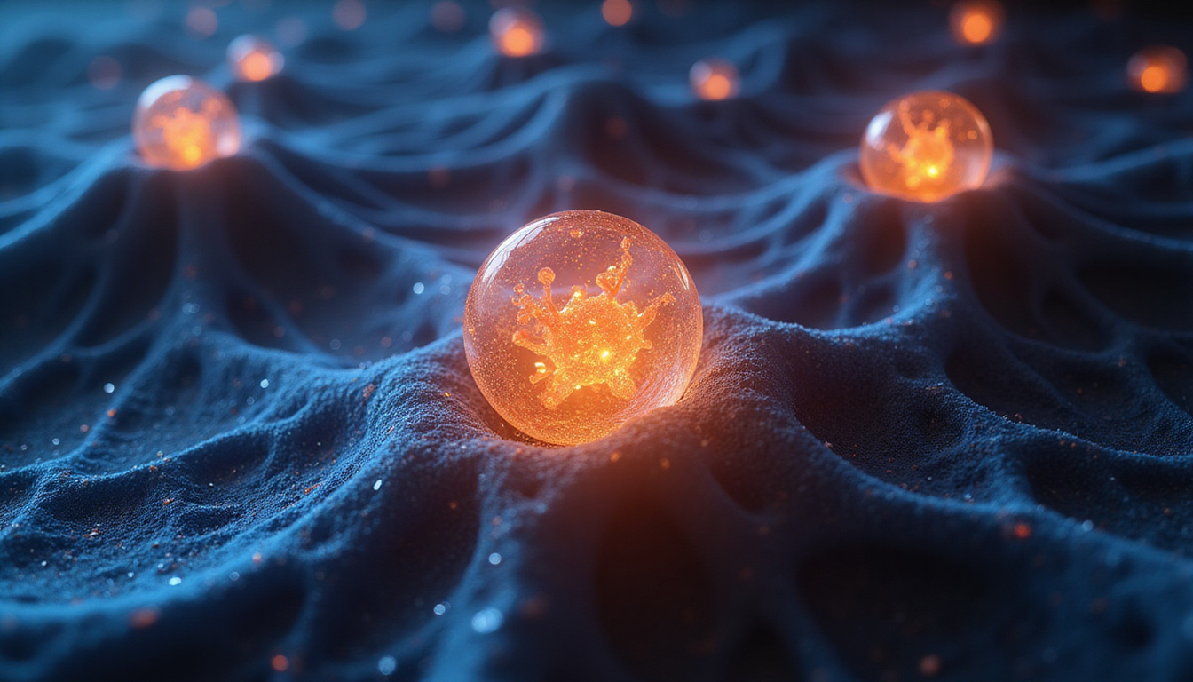  Hidden dermatan sulfate molecule glowing in shadow, reshaping medicine, neural network of cells
