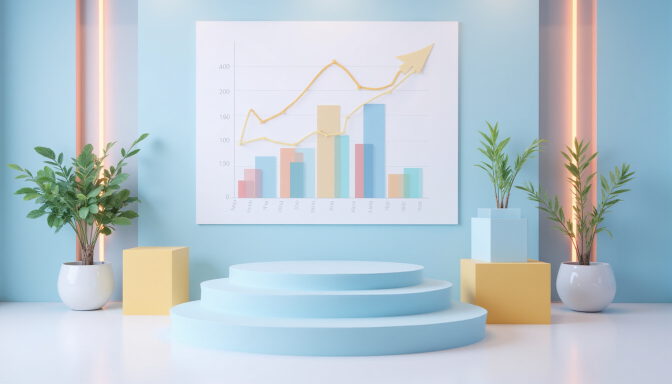  Clinical podium with ranked treatments, statistical ribbons, Bayesian probability heatmap, minimalist infographic