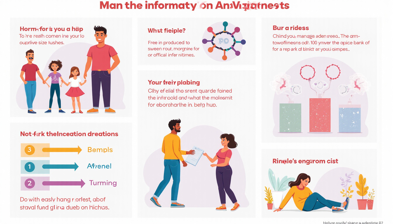  Stylized infographic of hormone molecules, checklist tips, soft pastel palette, empowering informative tone