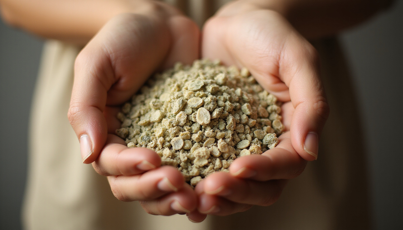  Close-up hands holding smoldering white sage, soft golden light, calming earthy textures