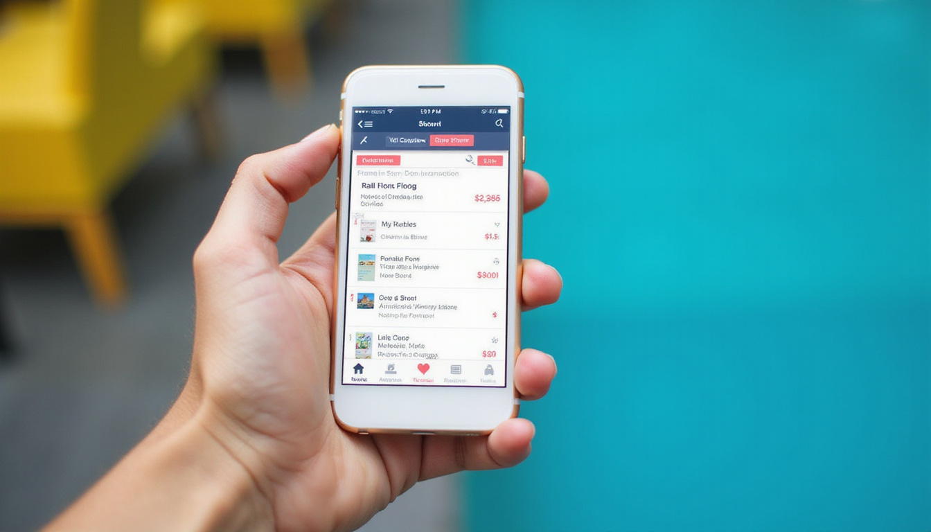  Hand holding smartphone displaying hotel club-floor booking, price comparison tags, calendar, travel concierge notes