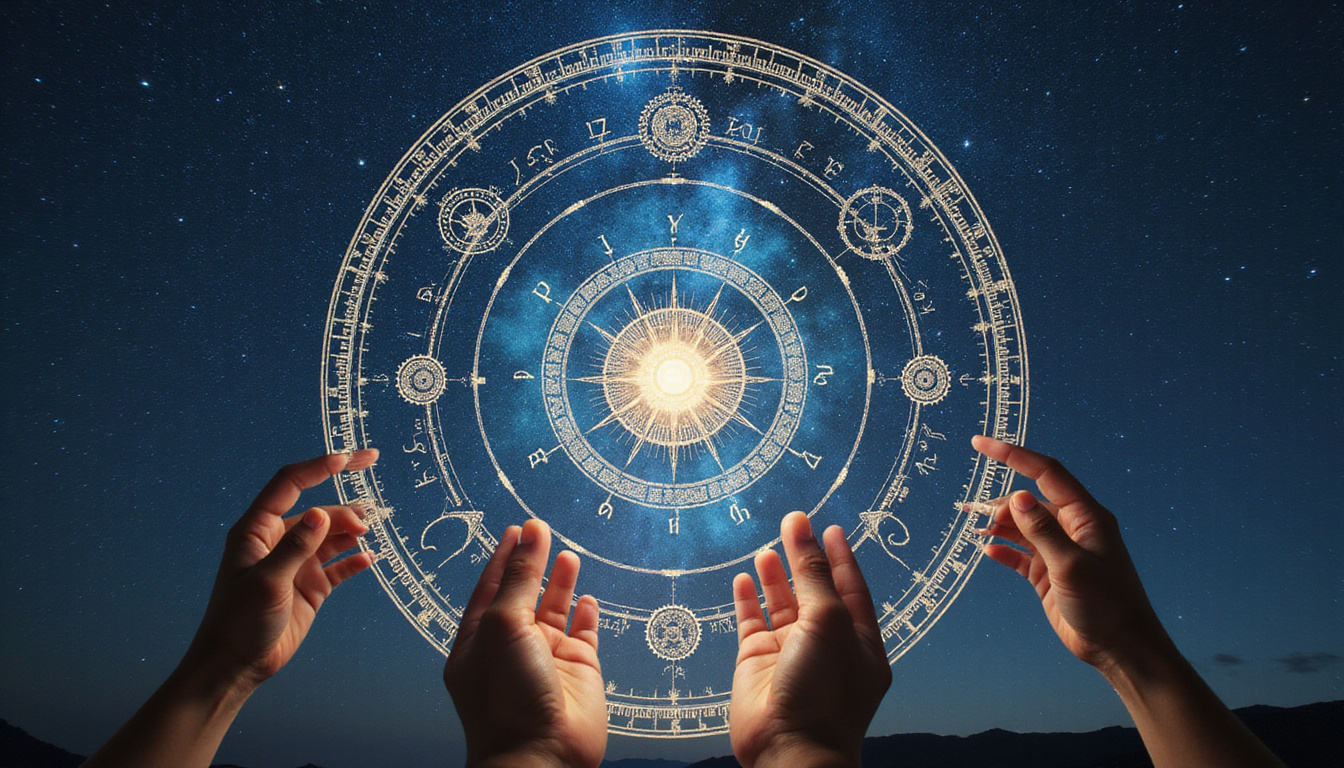  Ancient star map with glyphs and secret codes, luminous hands reaching toward reunion mirror