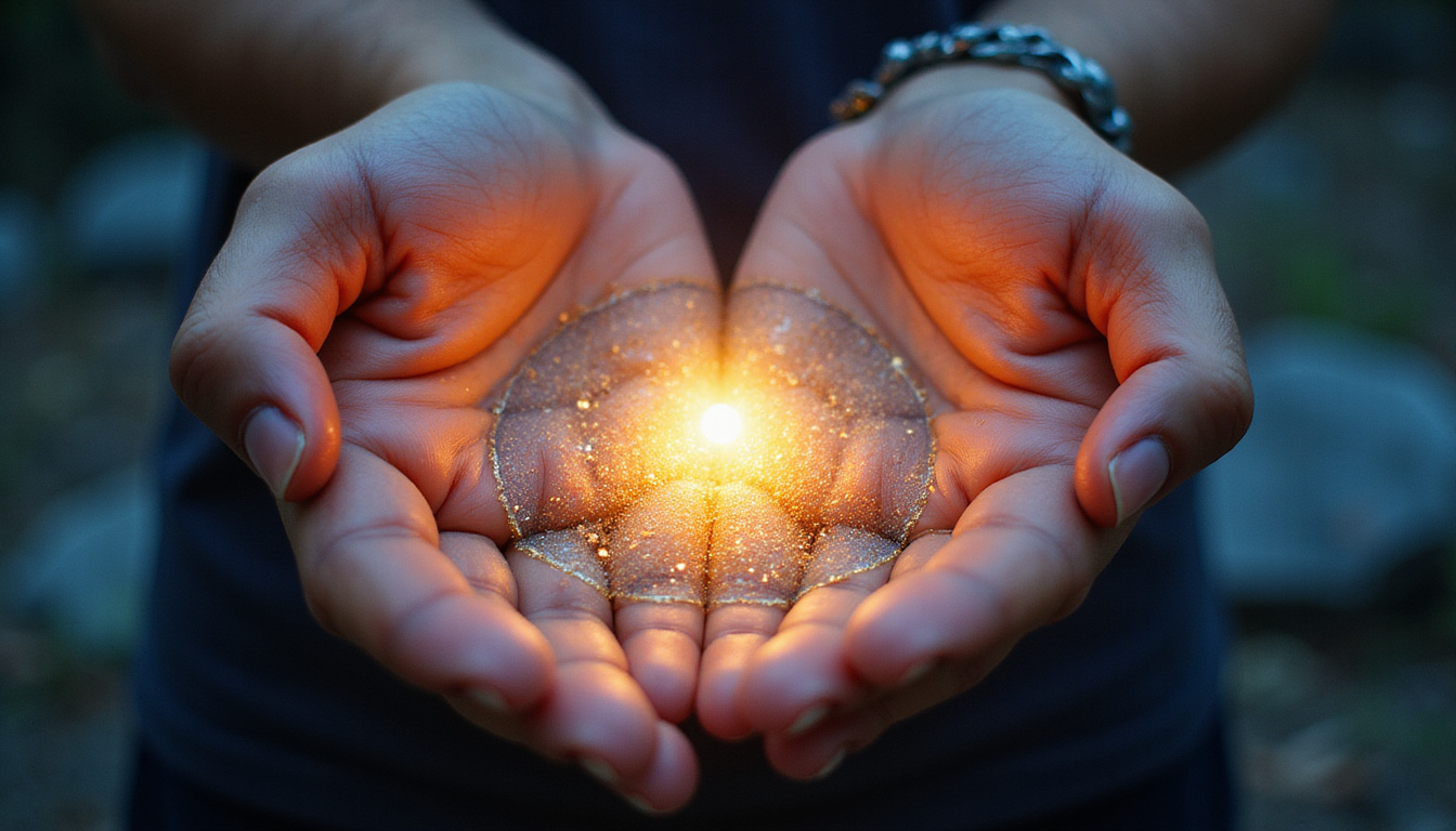  Mystic hands hold glowing birth chart, planets orbit house divisions, radiant aura, constellations