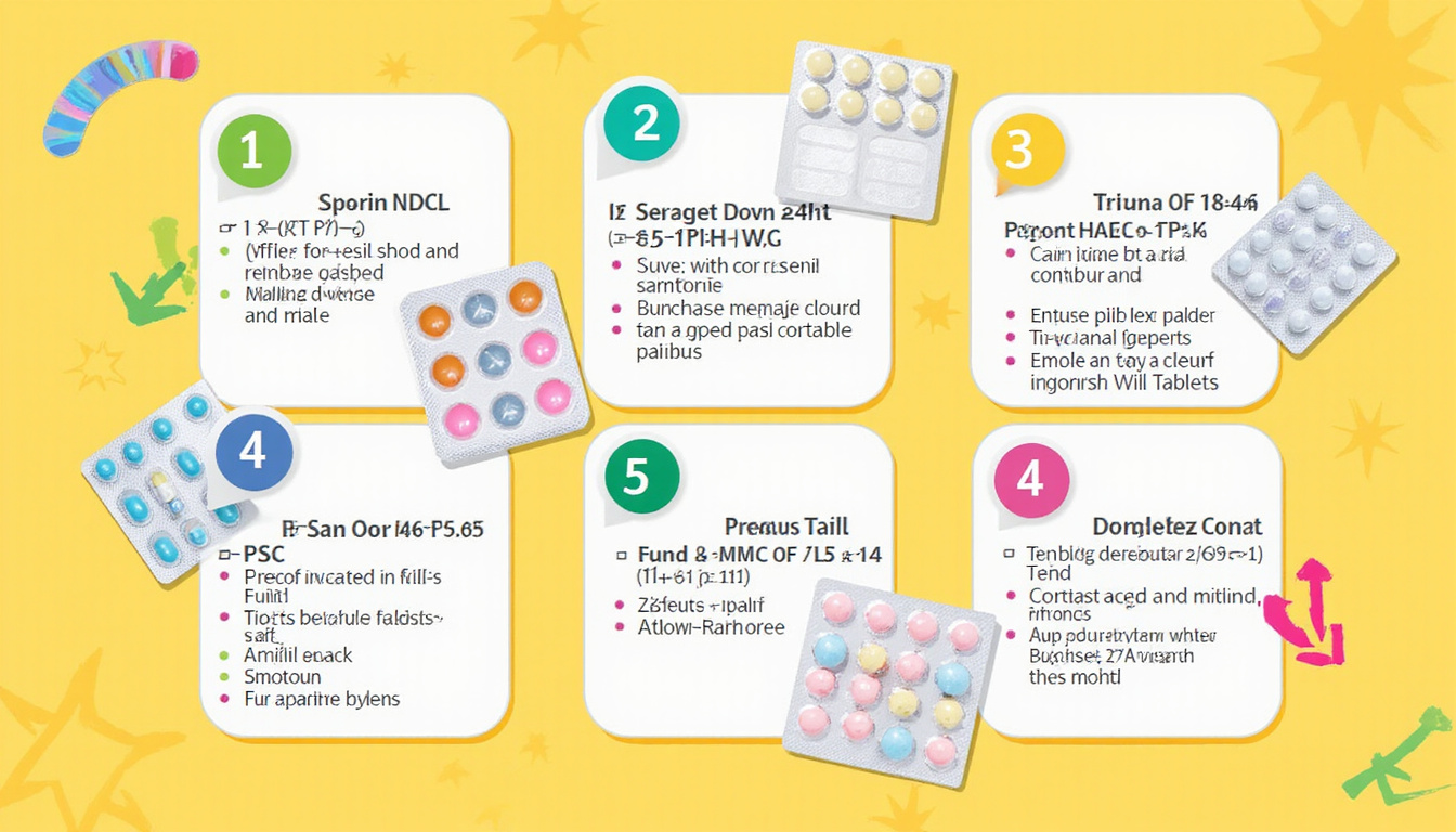  Bright infographic of pill blister packs, NDC numbers highlighted, dollar signs and arrows