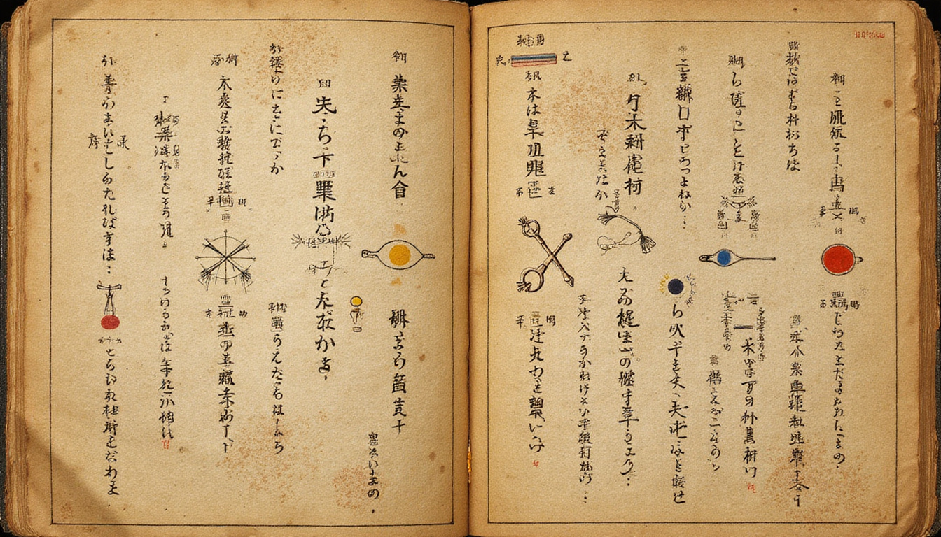  Ancient manuscript pages, phonetic mouth diagrams, golden keys unlocking pronunciation and root patterns