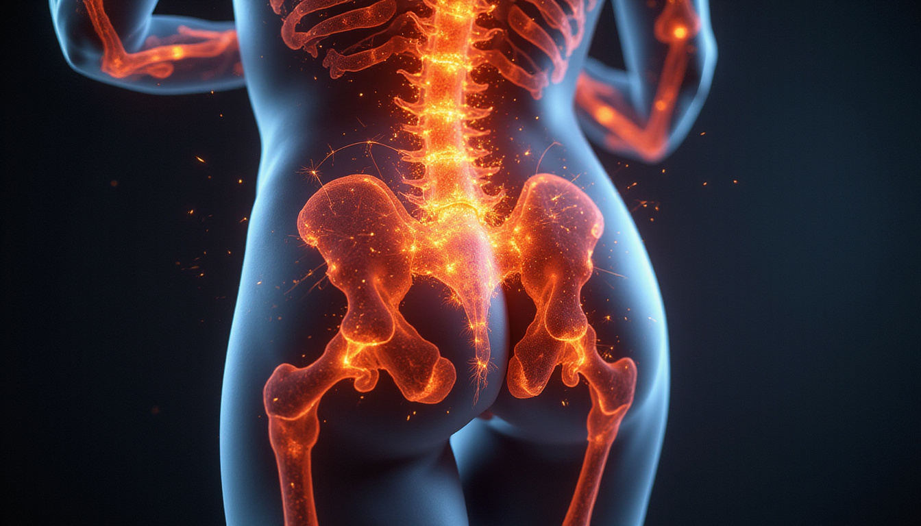  Close-up anatomical overlay of contracting quadriceps, neural sparks, warm-up routine, dramatic studio lighting