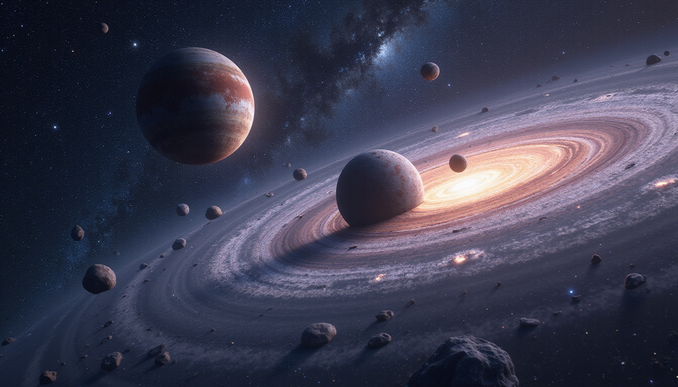 Time-lapse cosmic clockwork as tiny asteroid nudges warp planetary orbits into chaotic arcs